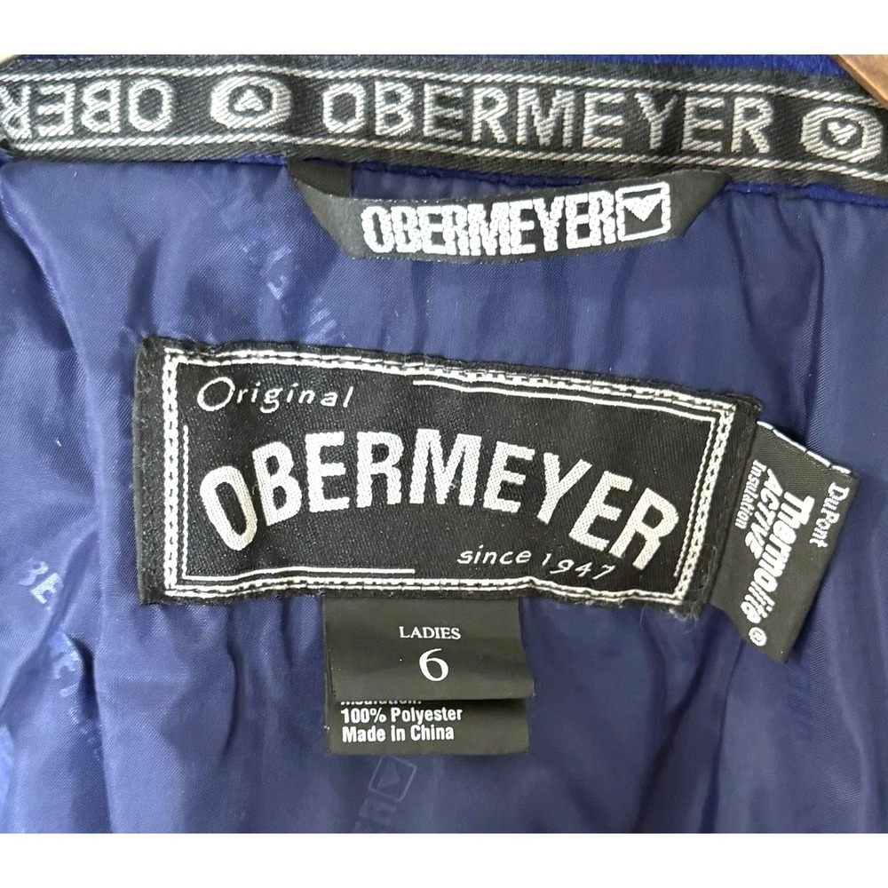 Obermeyer Jacket Womens 6 Blue Winter Thermolite Active Competition Parka Ski - Picture 7 of 10